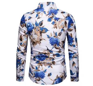 Camisas florales Hombres Ropa de playa Ropa Camisas hawaianas Camisas casuales Impresión Mar Lado Tops Botón arriba - Product Image 2