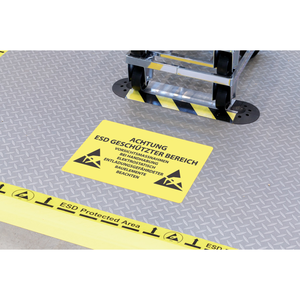 LongLife - Nastro di Marcatura per Pavimenti, autoadesivo 75mm, Area Protetta ESD - LG75-ESD - Product Image 2