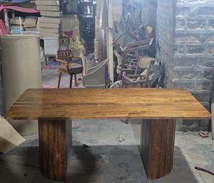 Meubles de salle à manger pour la maison Table en dalle de pin en bois massif Table à manger à bord vivant Produit de qualité supérieure Tables à manger - Product Image 4