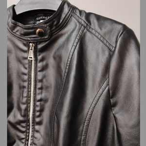 แจ็กเก็ตกางเกงยีนส์กันลมสำหรับผู้ชายแจ็คเก็ตหนัง PU ขนาดใหญ่พิเศษมาใหม่ - Product Image 2