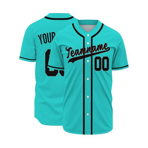 Maillots de baseball et de softball pour adultes, personnalisés avec logo et nom, vente en gros, 100% polyester, imprimés, personnalisés, séchage rapide, respirants - Product Image 1