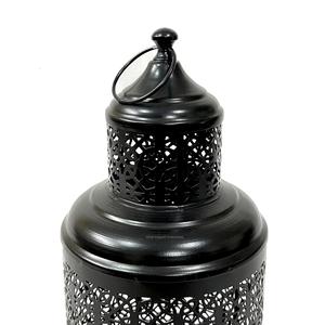 Linterna de Metal marroquí antiguo negro mate, mesa hecha a mano para el hogar, decoración de Ramadán, linternas de hierro de diseñador - Product Image 2
