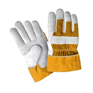 Guantes de trabajo de cuero dividido de piel de vaca, soldadura industrial resistente al calor, Protección Laboral, aparejo manual, función anticorte - Product Image 4