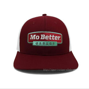 Logotipo personalizado 2D bordado rojo camionero sombreros para los hombres de moda de 6 paneles gorra deportiva al por mayor en Vietnam - Product Image 2