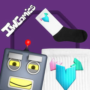 Calcetines Deportivos IW Comics para Uso Diario, Transpirables, Blancos y Rojos, con Spandex, Diseño de Corazones de Robot, Impresión Digital, Fabricados para Uso Diario - Product Image 2