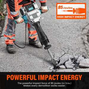 Marteau Démolition Professionnel 2100W 220V, Brise-Béton Électrique Robuste, Machine Portable avec Poignée Ergonomique, Industriel - Product Image 3
