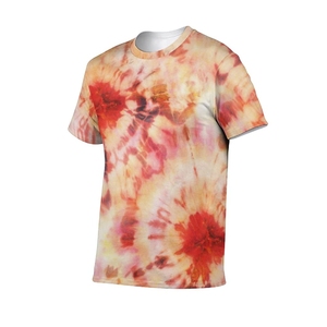 100% coton uni surdimensionné t-shirt poids lourd écran personnalisé Logo hommes cravate teinture t-shirt en gros t-shirt - Product Image 3