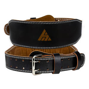 Power Weightlifting Cinturón de cuero Gimnasio Fitness Cintura Cuero Levantamiento de pesas Cinturón Soporte - Product Image 1