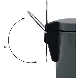 MSV <b>Pedal</b> <b>Bin</b> for Cosmetics, Anthracite Color, 3 Liters, with Removable Inner Bucket - Product Image 2