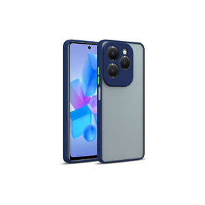 Coque Netzy Infinix Hot 40i SAFA Hux Premium Bleu Marine en Silicone Anti-Traces de Doigts, Housse Arrière Souple et Élégante 'Ins' Poco - Product Image 1
