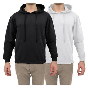 Sweat-shirt et sweat à capuche pour homme en coton mélangé, manches longues, tissu tricoté, logo personnalisé et couleur unie - Product Image 2