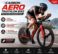 Vélo de triathlon TWITTER T3 en fibre de carbone, 24 vitesses, roues à 3 rayons, guidon TT, freins à disque hydrauliques, vélo de course urbain Kona
