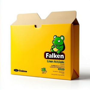 Falken Linen Hanging File Folder <b>Bag</b>-Yellow <b>Frog</b> Design 5 Pack - Product Image 2