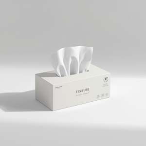 Boîte de mouchoirs faciaux premium 2 plis, fabriqués à partir de pâte de bois vierge, avec texture douce gaufrée, pour la maison, le bureau, l'hôtel et le commerce. - Product Image 3