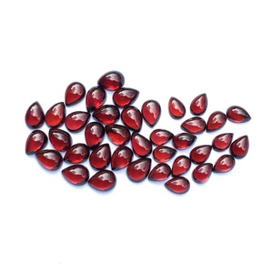 Calibré 3x5mm Naturel Rouge Grenat Pierre Poire Lisse Cabochon Pierre Précieuse Lâche pour la Fabrication de Bijoux Par Vivaaz Gems IGI Certifié - Product Image 3