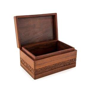 Personnalisation en gros boîte à souvenirs en bois naturel solide crémation adultes urnes humaines mémorial funérailles crémation animaux de compagnie urnes humaines - Product Image 4