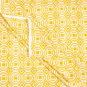 Bandanas en coton Dabu imprimé floral à la main, tendance, respirants, durables, multi-usages, séchage rapide, couleur jaune carré - Product Image 5