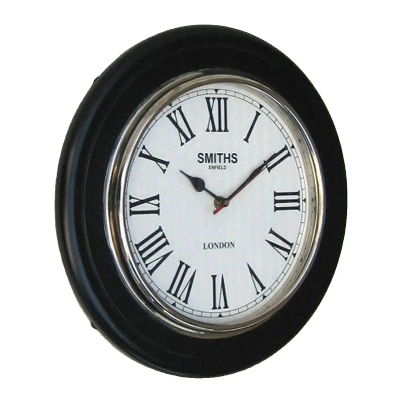 Home Decorative Bass Wall Clock Black Antique Finished and Roaming Number 1 to12 Molding Wall Clock Wholesale Price
