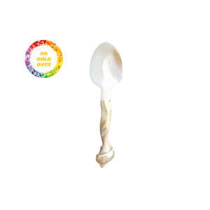 Cuchara de concha de mar real hecha a mano y ecológica para postres, especias, ideas de regalos y vibraciones de playa - Product Image 4