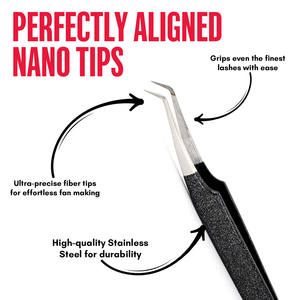 Premium Eyelash Extension Tweezer Slim Tip Volume 45 Degree Tweezer <b>Boot</b> Volume Tweezer Fiber Tip <b>Lightweight</b> Hand Tested - Product Image 4