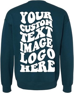 Vente en gros 370gsm ras du cou hommes 100% coton coupe régulière polaire hiver sweat logo personnalisé sweat à capuche avant - Product Image 4