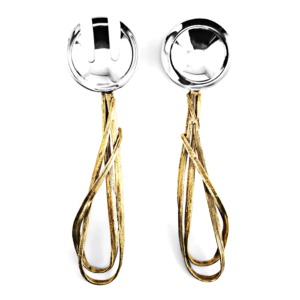 Stainless Steel Set Of 5 Flatware <b>Used</b> In Kitchenware Tabletop Cafe Home Gold Color Plated Finished Cutlery Black Color Handle - Product Image 6