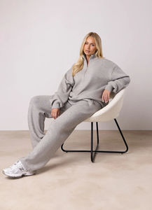 Fournisseur direct d'usine, survêtement pour femmes, hiver, logo personnalisé imprimé, respirant, 100% coton, décontracté, sport, commandes en gros pour - Product Image 2