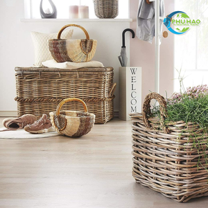 PANIER DE RÉCOLTE EN ROTIN personnalisable PANIER DE PIQUE-NIQUE du Vietnam avec poignées pour un transport et un stockage faciles Idéal pour la cueillette de fruits - Product Image 6