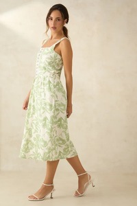 ชุดเดรสผ้าฝ้ายงานปาร์ตี้สไตล์อินเดียชุดเดรสมิดิสำหรับเจ้าสาวของขวัญแต่งงานแบบมีสไตล์ชุดเดรสชายหาดฤดูร้อน - Product Image 4