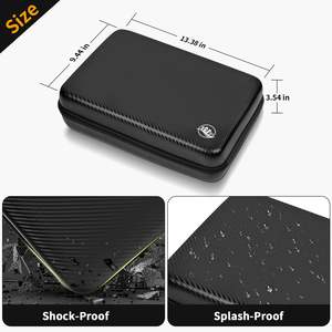 Étui de voyage pour tondeuses à cheveux en nylon et EVA, sac organisateur pour accessoires de barbier avec support de rangement pour rasoir et tondeuse pour hommes - Product Image 3