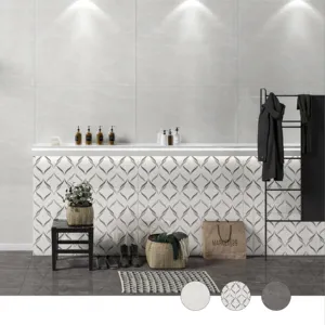 Interior Decorator tiles design custom new fashion bathroom floor & wall design villa and hotel luxury decoration tiles