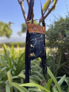 Sac à main en cuir sculpté à la main avec franges, élégant, nouvelle arrivée, sacs en cuir métallique à fourrure pour femmes, bandoulière multi-usages - Product Image 3