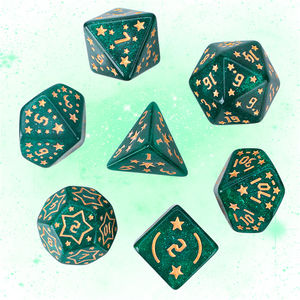 En stock jeu de dés polyédriques à motif d'étoiles en acrylique de 16mm pour donjons et dragons jeux de société RPG vente en gros jeu de dés en plastique DND - Product Image 6