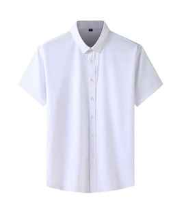 High Quality 100% Cotton Slim Fit Stretch Poplin <b>Dress</b> <b>Shirt</b> Casual Formal Latest Solid Color <b>Short</b> <b>Sleeve</b> <b>shirt</b> - Product Image 4