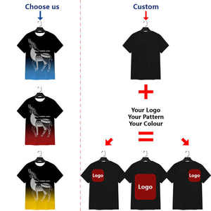 Nouveau T-shirt d'été décontracté pour homme en coton bouclette 100% à manches courtes, col rond, anti-boulochage, coupe classique, avec logo personnalisé sur le devant - Product Image 4