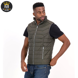 Puffer <b>Vest</b> For Men Premium Quilted Outerwear Custom Logo Printing Service Latest Style Stand Collar Puffer Down <b>Vest</b> <b>Vest</b> - Product Image 3