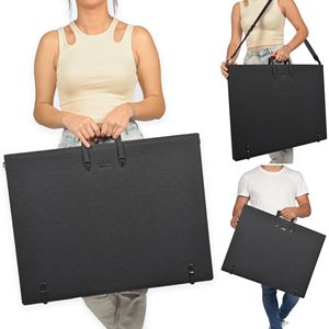 Carpeta de cuero A2 Regalo de cartera para pintores y artistas Características Padfolio Carpeta de cuero y estuche de suministros de arte - Product Image 1