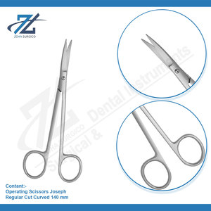 Tijeras de operación Joseph Curved 140mm Manual de acero inoxidable Fácil operación CE Certificado Clase I Instrumento Médico Dental - Product Image 3
