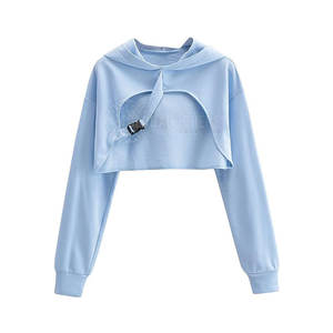Ropa de mujer Cómodo Crop Top Sudaderas con capucha Venta caliente Calidad Premium Crop Top Sudaderas con capucha para la venta - Product Image 1