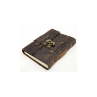 Journal de voyage en cuir véritable pour hommes et femmes, vintage antique fait main avec serrure, carnet de notes personnalisé de haute qualité