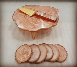 Exhibidor de Pasteles de Resina Negra Hecho a Mano de Primera Calidad con Acabado Elegante, Exhibidor de Postres y Pasteles de Lujo para Bodas y Eventos - Product Image 2