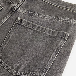 Pantalones vaqueros holgados con lavado ácido para hombre, ropa de calle informal con botones, pantalones vaqueros de longitud completa de cintura alta, pierna ancha sólida para primavera - Product Image 6