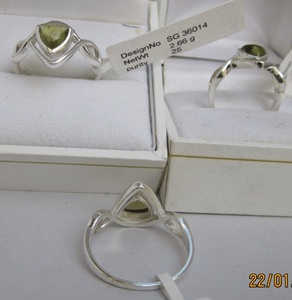 Classic 925 Sterling Silver Fine Jewelry Gemstone <b>Ring</b> 6mm Trillion Cut <b>Quartz</b> Prong Setting for Engagement Anniversary Gift - Product Image 2