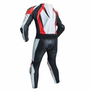 Cuir pur de qualité supérieure fait votre logo Costumes en cuir de moto de meilleure qualité Nouvelle arrivée Costumes de moto respirants - Product Image 3