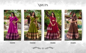 FashionHarbour Bulk Bollywood Style Designer Chanderi Silk Lehenga Choli Zari Dupatta para Bodas de verano Fiestas Celebraciones - Product Image 2