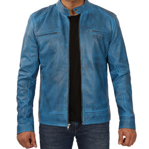 2025 Men's Lightweight High Sportswear Jacket Breathable Genuine Leather Top Selling <b>Motorbike</b> Jacket for Adults - Product Image 3