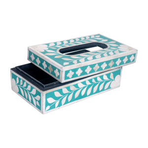 Caja de Pañuelos de Diseño Innovador con Incrustaciones de Hueso Estilo Animal Búfalo, Hecha a Mano, Duradera, de la Mejor Calidad - Product Image 5