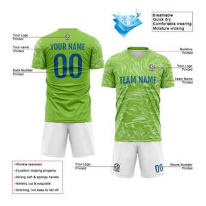 Design et Logo Adultes Taille Respirant Sports Football Uniforme Set OEM Service Bon Marché Haute Qualité Uniforme De Football - Product Image 4