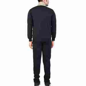 Survêtement Hip Hop Streetwear noir pour hommes sur mesure pour sweat-shirt à capuche avec fermeture éclair unie en strass - Product Image 5