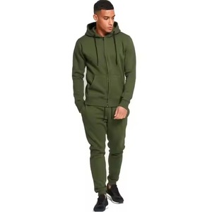 Survêtements pour homme en polyester, ensemble de jogging en gros, ensemble 2 pièces, taille ajustée, survêtement pour homme de haute qualité, survêtement à fermeture éclair - Product Image 1